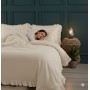 ETEHOMETEX %100 Doğal Pamuk Tek Kişilik Fırfırlı Nevresim Seti 160x220 cm CAPPUCİNO 8696474232066